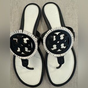 EUC Tory Burch Fringe Miller Sandals Size 8.5